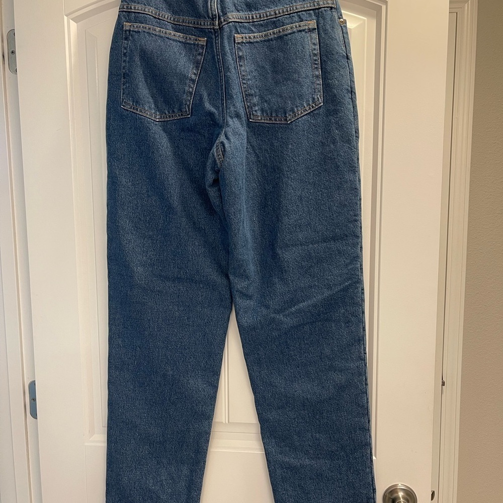 LL Bean Original Fit Relaxed Fleece Lined Jeans Denim Women's Size 10 tall - Picture 2 of 10